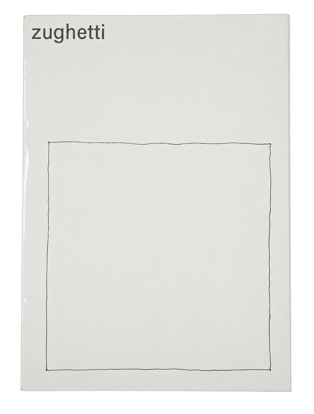 Copertina del catalogo Paolo Zughetti, Galleria Interarte